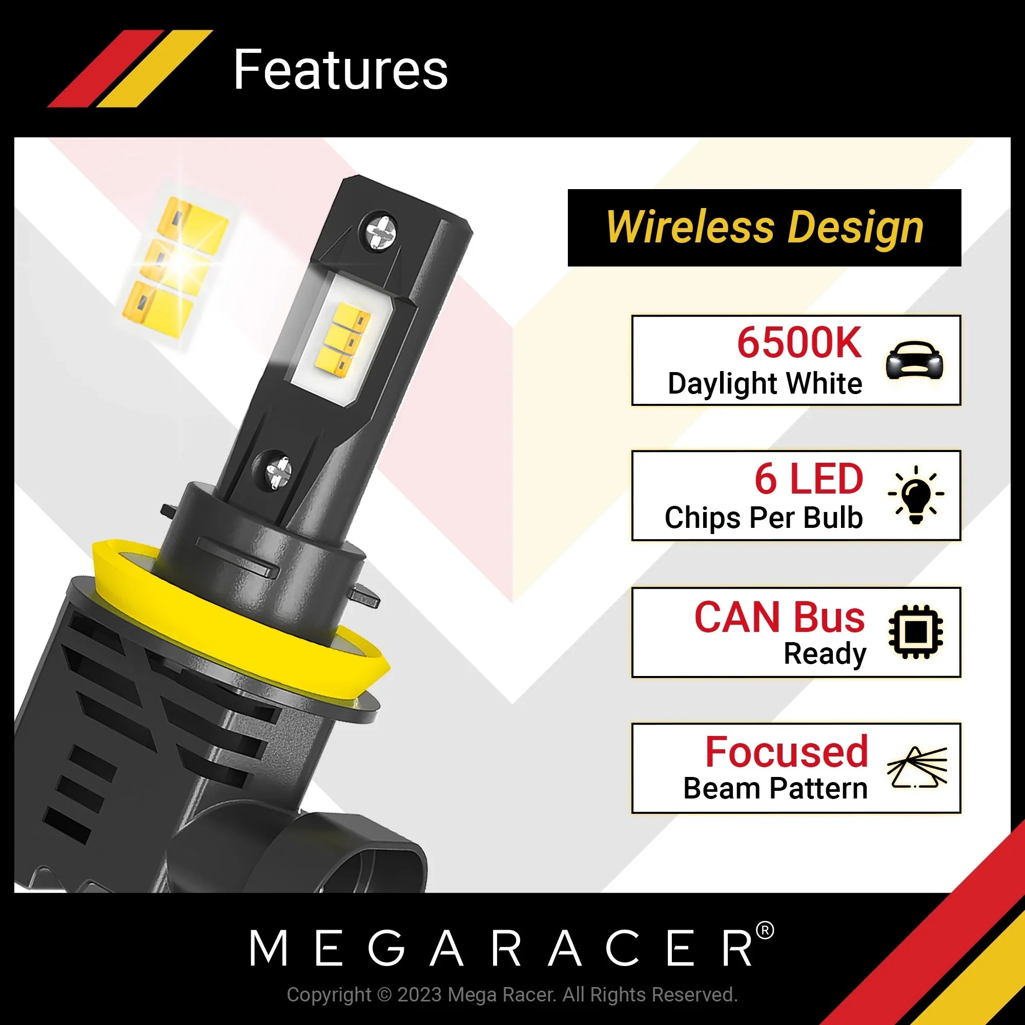 Beam/ Headlight 50W 2006 Wireless H11 S4 White H9 Automotive Bulbs LED Racer High 12V Light 38812 Mega 6500K Cool S4 2005 Audi Replacement H16 12000LM Audi Fog H8 2004