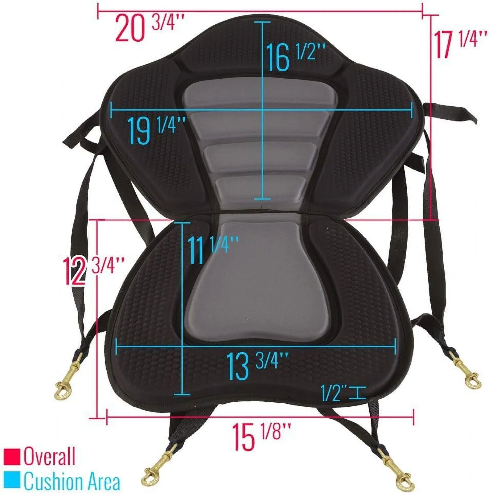 Padded Kayak Seat Backrest & Sit-On-Top