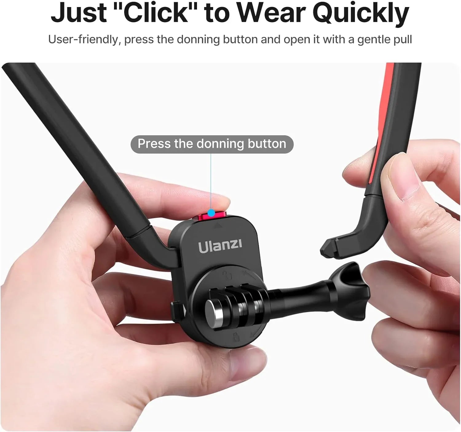 with Neck Compatible Holder, Mount Mount POV Go-Quick II GoPro ULANZI Necklace Magnetic Camera for GoPro