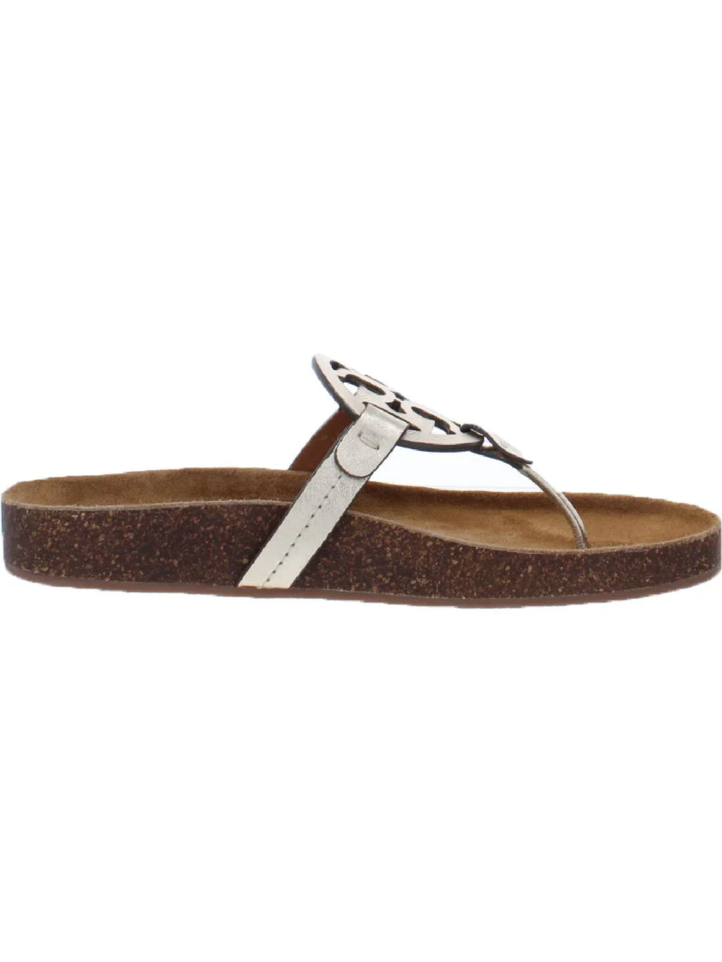 Burch Ergonomic Cloud Women's Metallic Tory Slide Leather Miller Sandals