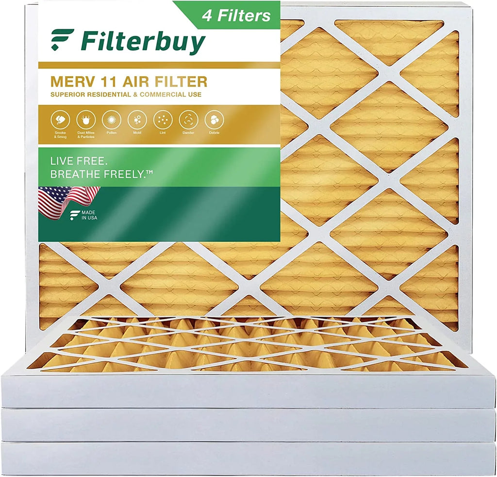 MERV Filters Pleated AC Furnace Air 12x18x2 11 (4-Pack) Filterbuy HVAC