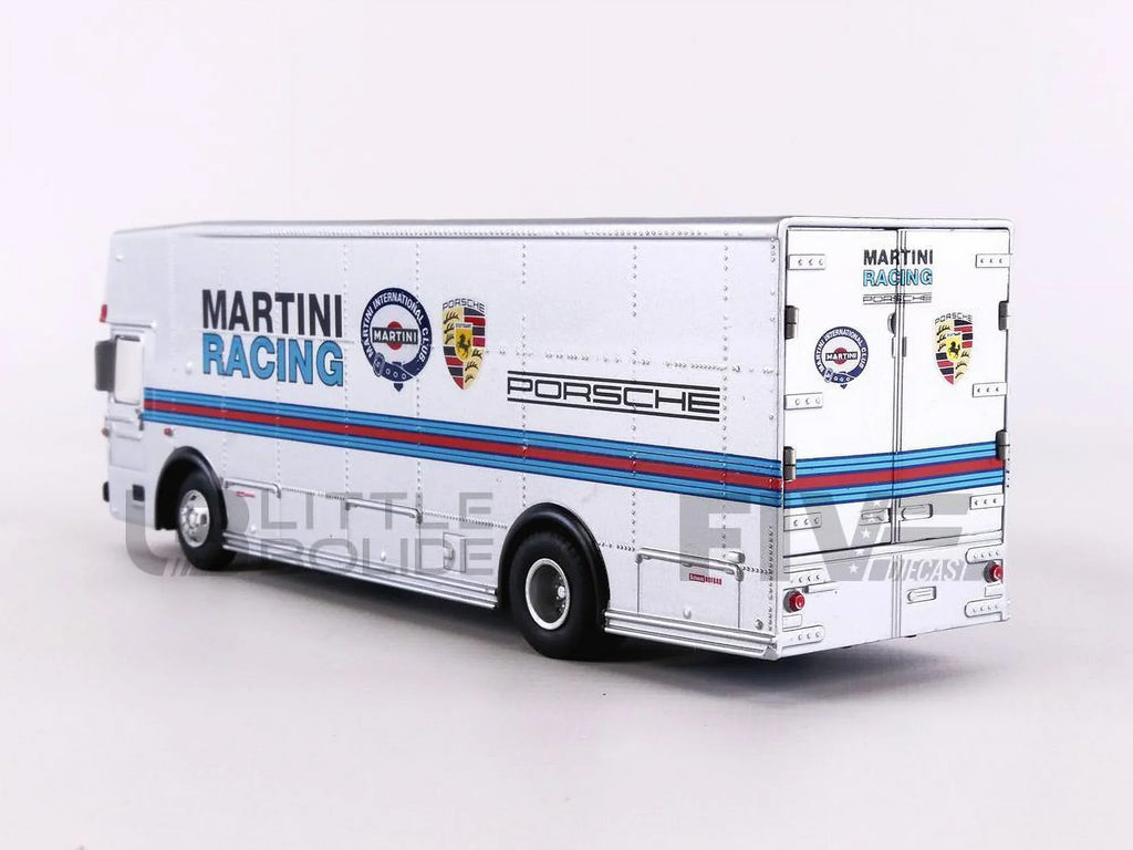 Stripes Diecast Schuco 1/64 Mercedes Transporter "Martini Race with Car Racing" Silver by Model Benz