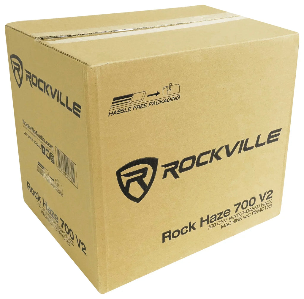 ROCKHAZE Water Rockville Remotes and (2) Based DJ/Club Haze 700 DMX CFM Hazer Machine
