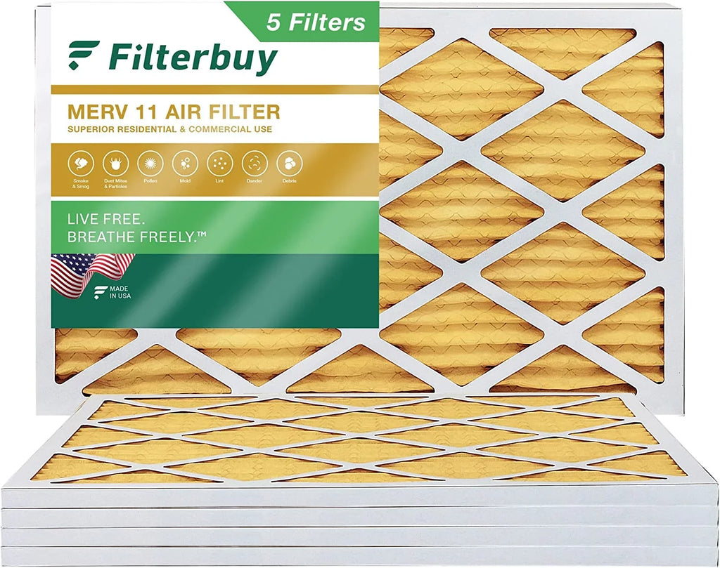 AC Air 17x25x1 HVAC Filterbuy Pleated (5-Pack) Filters Furnace 11 MERV