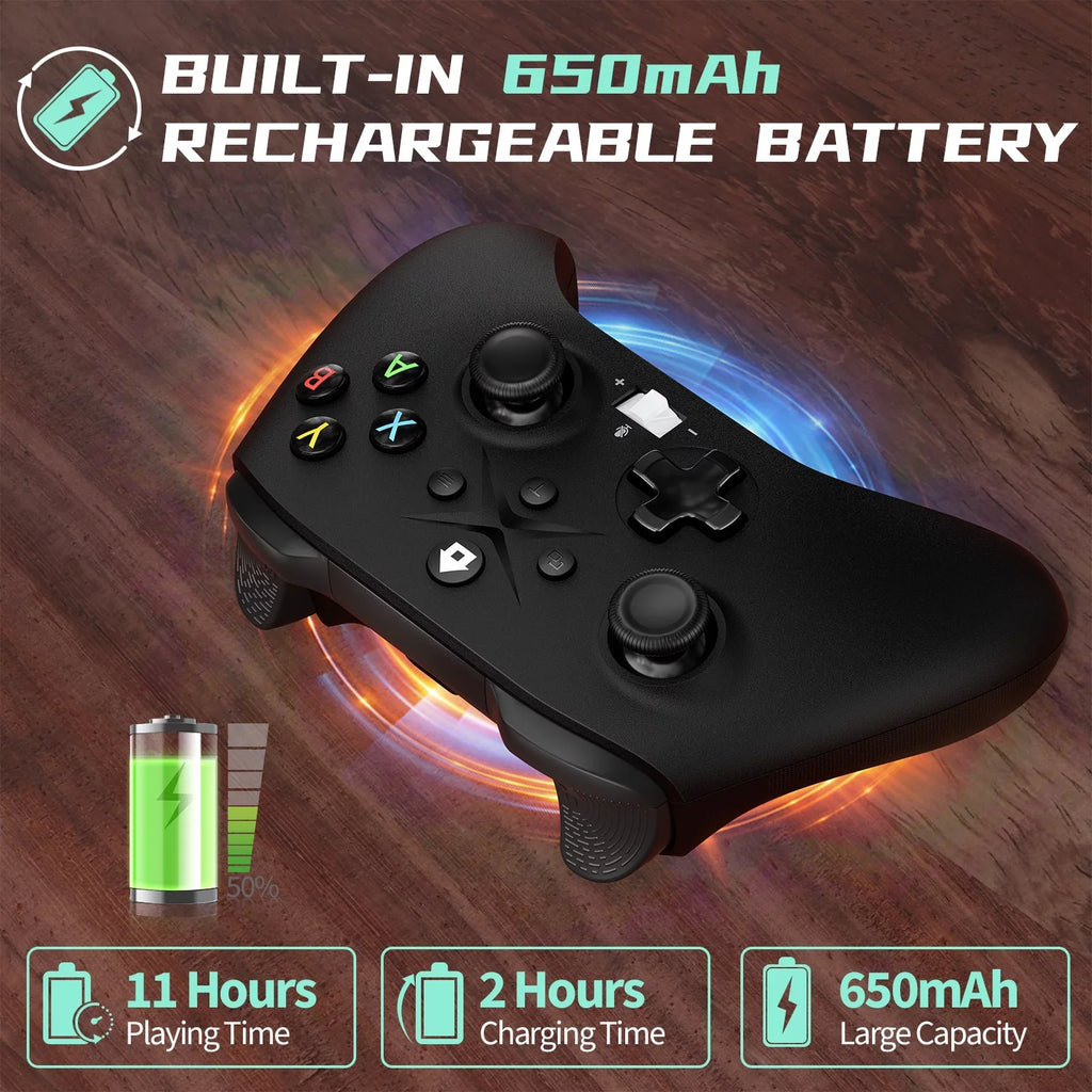 Bonacell Xbox Connection/3.5mm One Controller Update for Consoles, Video Xbox Series Xbox X/S Vibration/Stable Dual Xbox with Controller one, Wireless, Headphone to S/X, XBOX)Game (Watch Jack