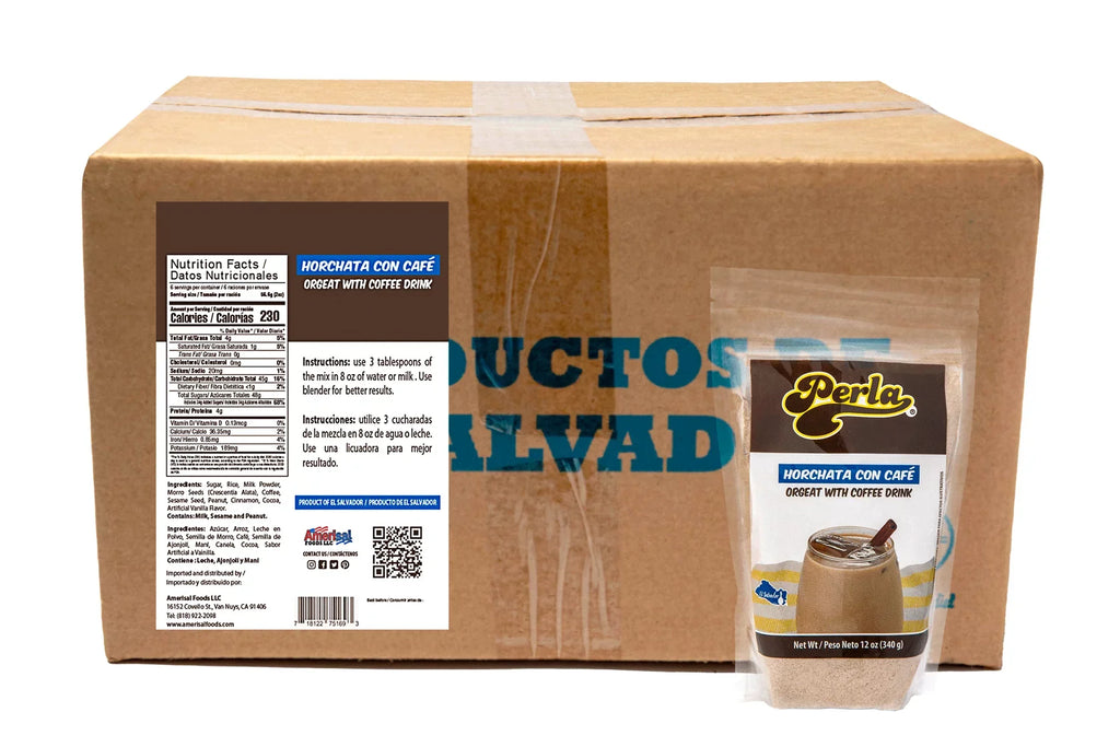 each) oz Salvadorena Horchata Drink) 20 (Orgeat con of Cafe with Case Perla Coffee (12