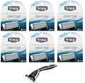 Refill Razor Ct. Compatible Pack) + Quattro 4 (6 Schick Cartridges,