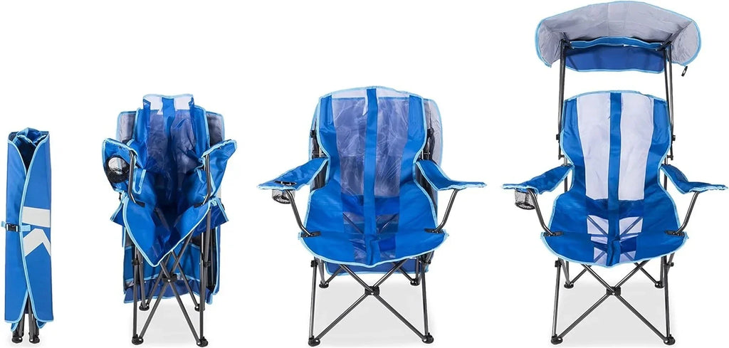 and Foldable Tailgates, for Canopy Chair Original Outdoor Grey/Blue Camping, Kelsyus Events,