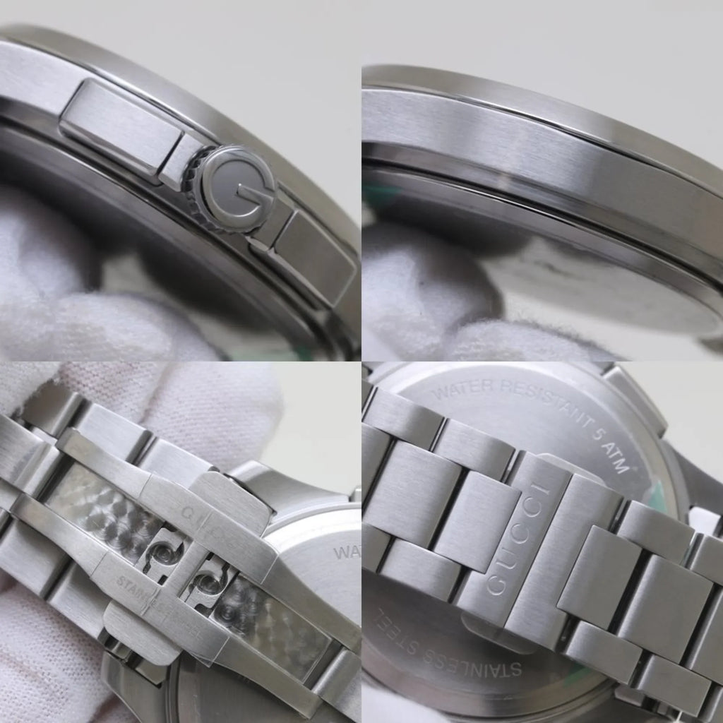 126.2 39276 New) Stainless Chronograph Timeless Pre-Owned GUCCI Steel YA126272 G Men's (Like