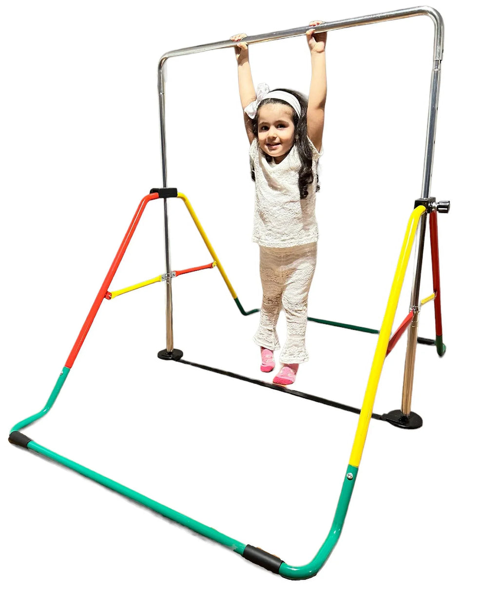 Horizontal Bar, Junior for Equipment Bar Expandable, Home - Monkey Gymnastics Red/Yellow Kip Kids Bar Folding, Playground Height-Adjustable Training,