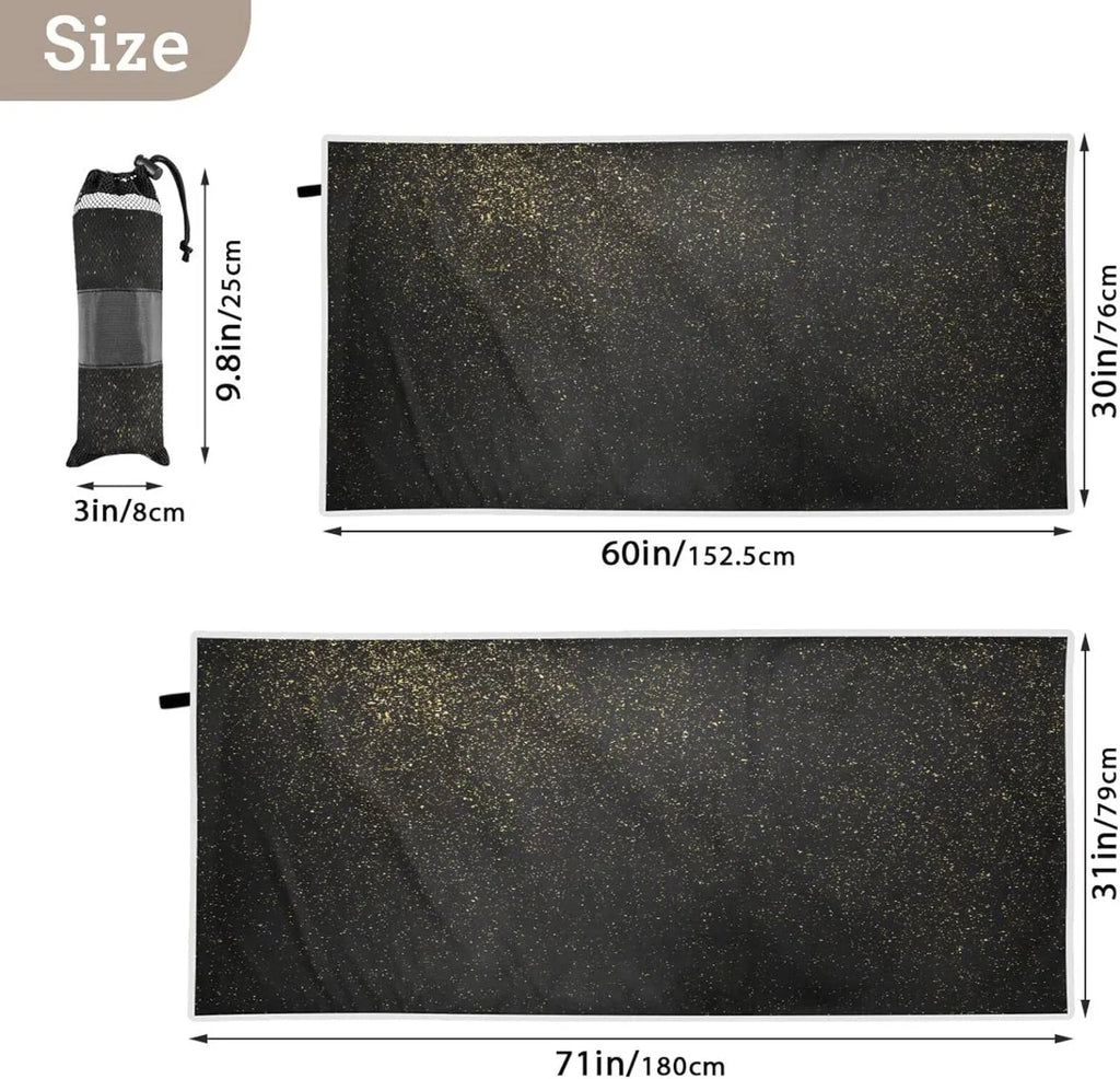 Towel Compact Dry Lightweight Swimming Beach Super Towels Quick - Holiday£¨72£© Camping Glitter Bestwell for Travel Oversized - Texture Absorbent Towel