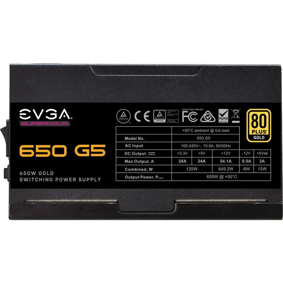 Eco Mode EVGA Includes 80 Power 10 Warranty, Gold ON 650 Fan, Size, 650W, 150mm Plus Tester, Fully G5, Compact FDB Year Modular, SuperNOVA with Power Supply Self 220-G5-0650-X1