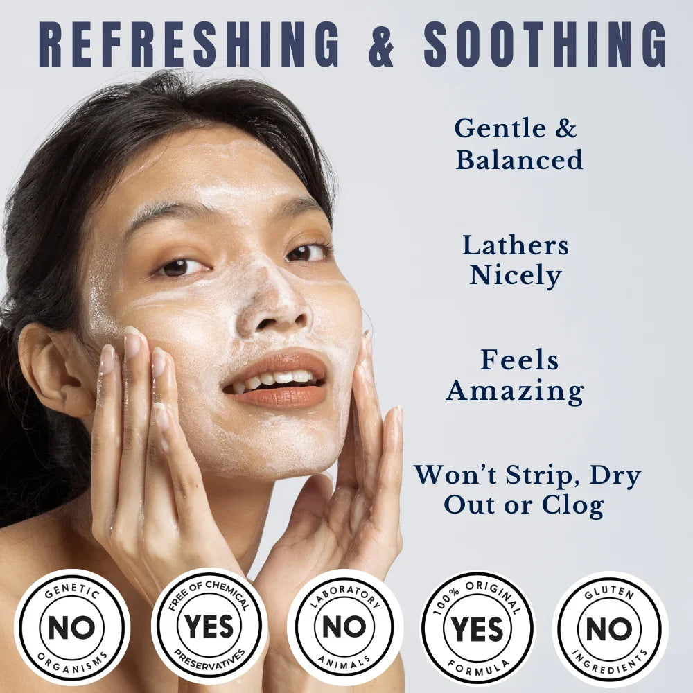Shea - Helps Organic Blackhead Rosemary Aloe and Gentle Skin, Vera Cleanser & as USA, Remover 4oz a Facewash in Oil, Balance Wash, Face Made Soothe To Facial with Soften, Oil Butter Cleanser, -