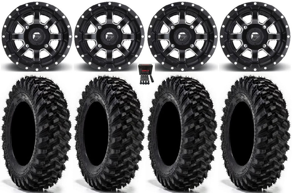 Tires 1000 Honda / Fuel Warrior Pioneer Maverick 15" / Black Maverick X3 Talon Wheels Sticky Can-Am XT 32"