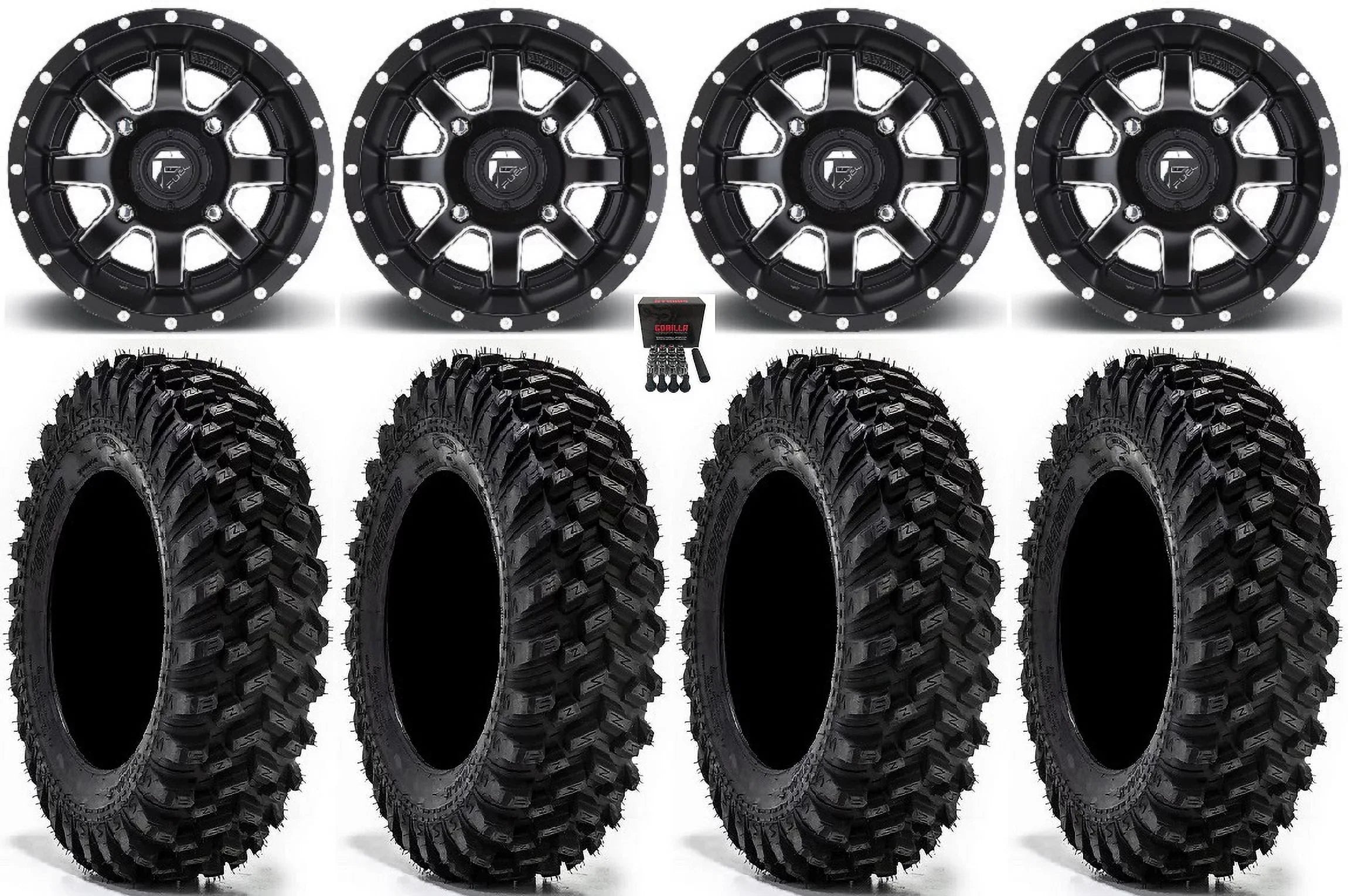 Tires 1000 Honda / Fuel Warrior Pioneer Maverick 15" / Black Maverick X3 Talon Wheels Sticky Can-Am XT 32"