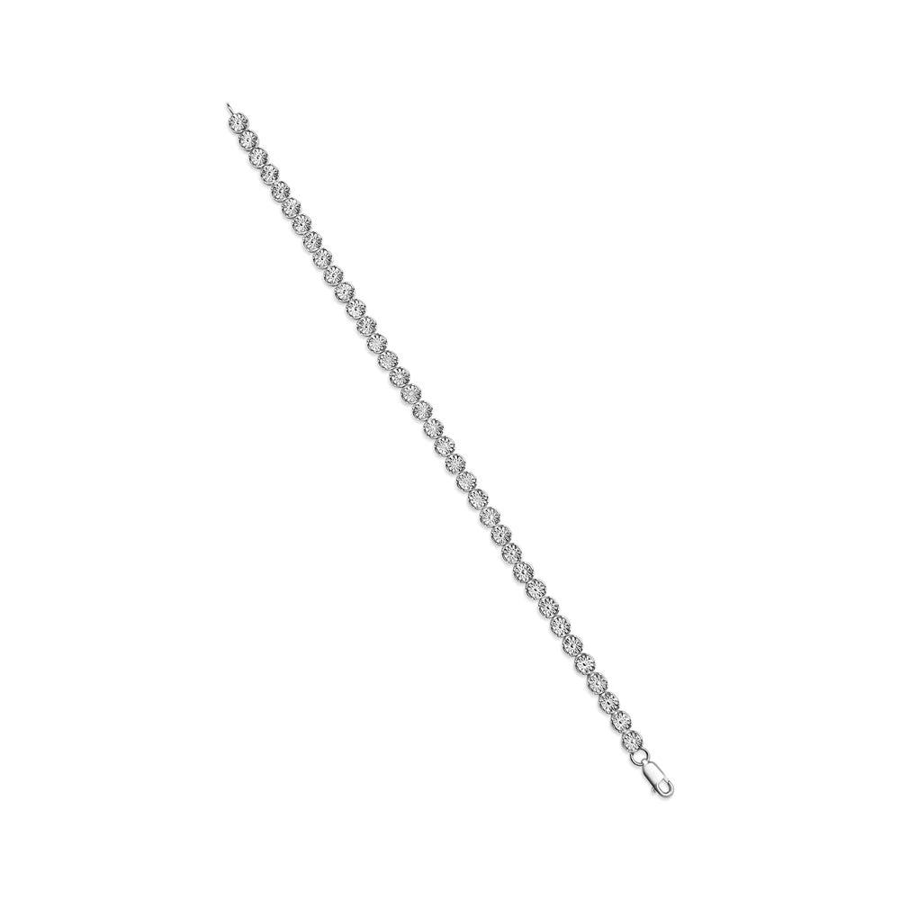 Color, of Clarity) .925 Round Clasp Cttw Link I2-I3 cut (I-J Diamond and 1/10 Brilliance 7.25" Silver Bracelet Tennis Set Womens Box Bead Sterling Miracle Haus