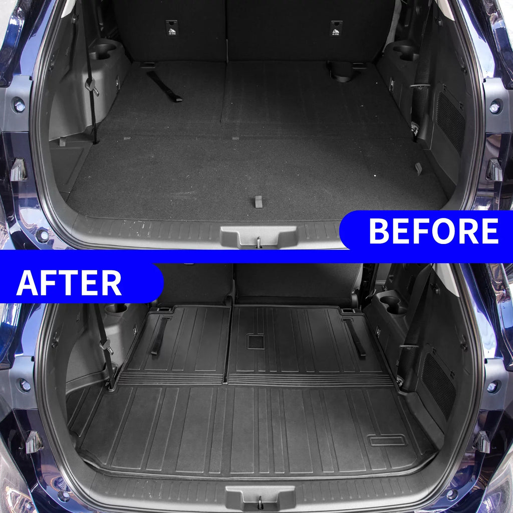 7 Trunk Mat 2020-2024 Seat Toyota Accessories TPE Mat with with Back Highlander Cargo Mat Trunk Liner Mat) 2022 Backrest Highlander Compatible Cover Protector (2020-2023, Cargo Seats