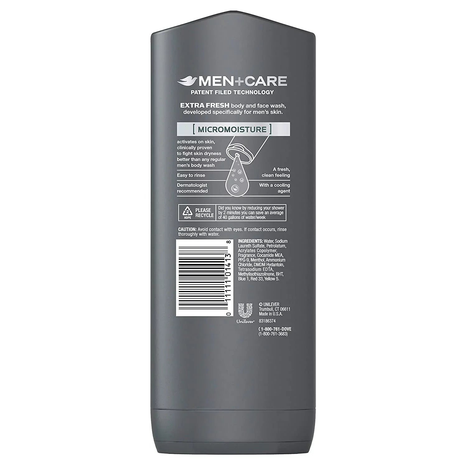 6) Face Wash, Men+CareBody (Pack oz Fresh 13.5 and Extra of Dove