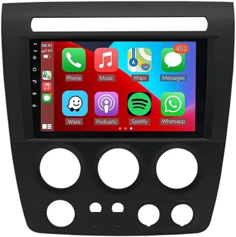 Stereo IPS H3 2+32GB Radio 9" 1280*720 CarPlay Hummer Android Car Apple GPS Navi 13 2005-2010 Fit