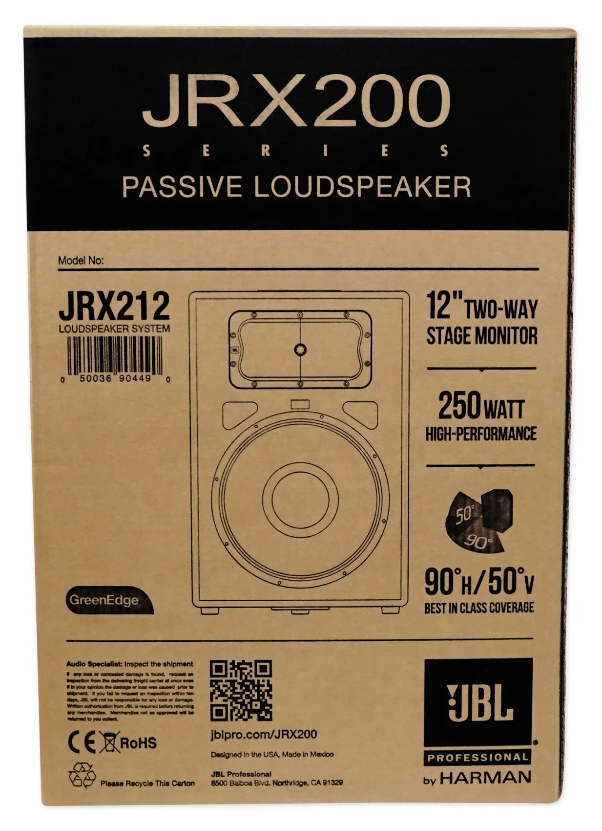 DJ Floor Truck 1,000 P/A JBL 2-Way Hand 12" Monitor Wedge Speaker + JRX212 Watt