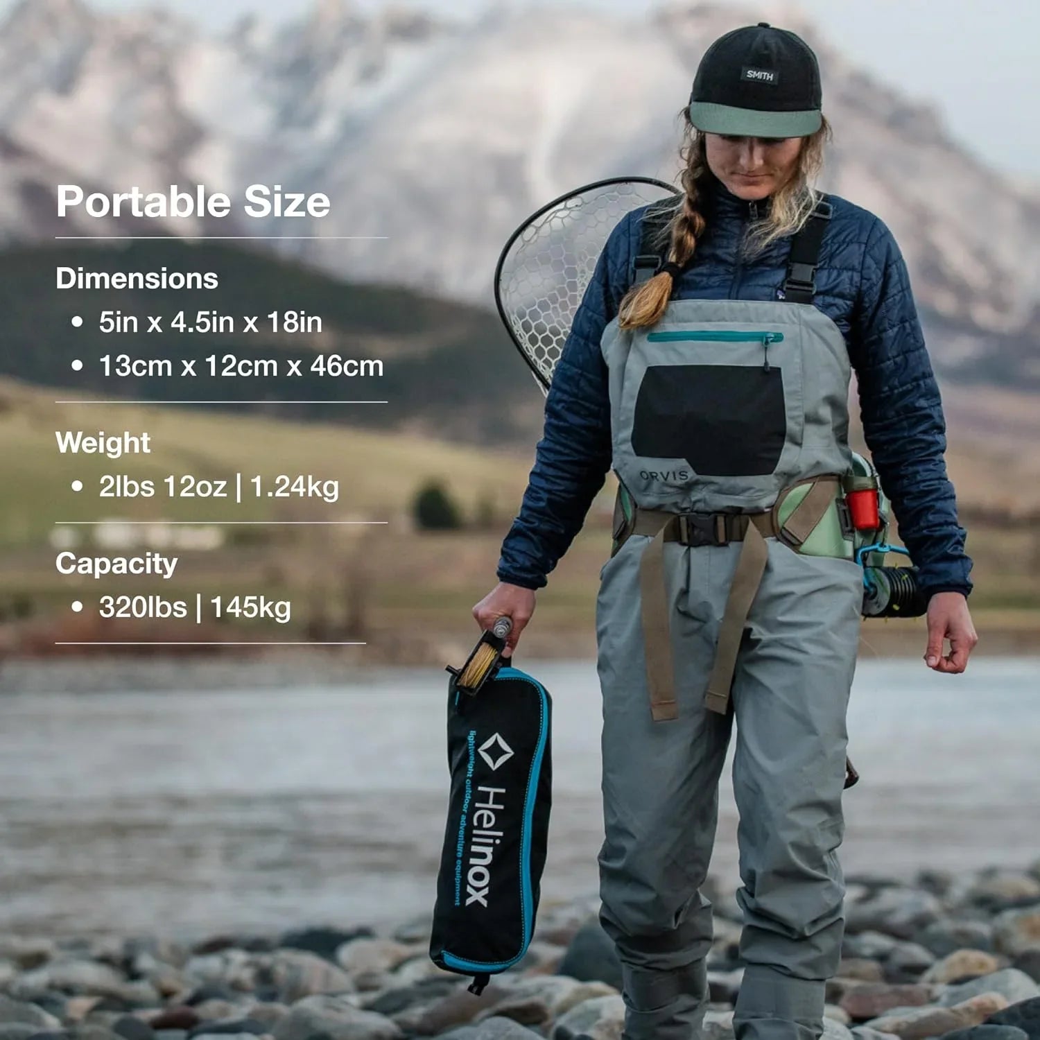 Chair, Camping Two Collapsible Bandana, High-Back, Pockets YUNWEN with Rainbow Chair Ultralight,