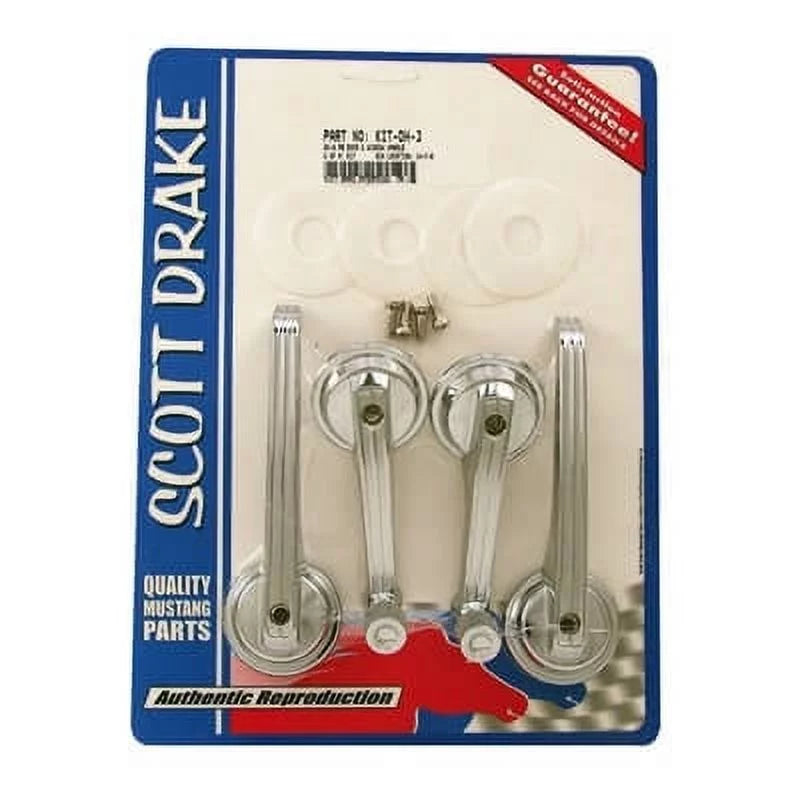 Window Drake Handle Scott Door Kit 1965-1967 Fastback KIT-DH-3 & Crank