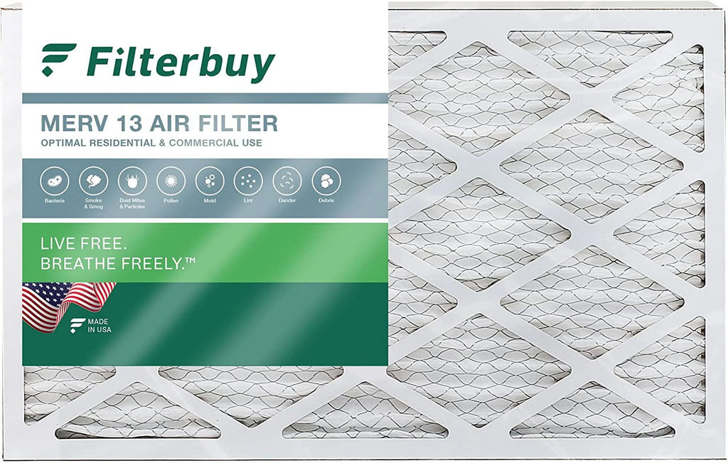 MERV HVAC Filterbuy AC (1-Pack) 15x28x1 13 Air Filters Pleated Furnace