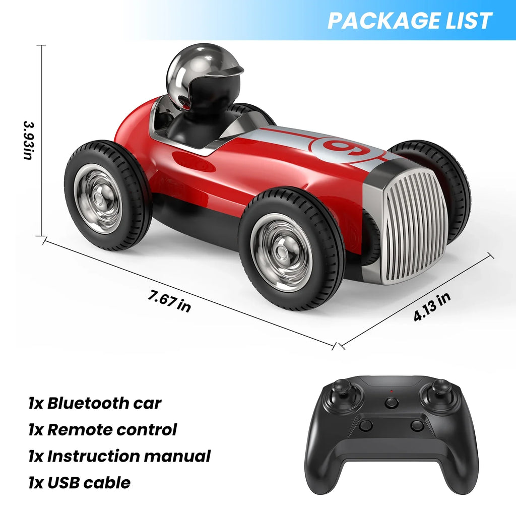 Kids Gifts, Fast Mode Trucks Girls Stunt Control Boys 2 RC 2.4GHz for RC for Car Toys Car with Wireless Remote Speed AUOSHI RC Bluetooth Music Car Red Speaker