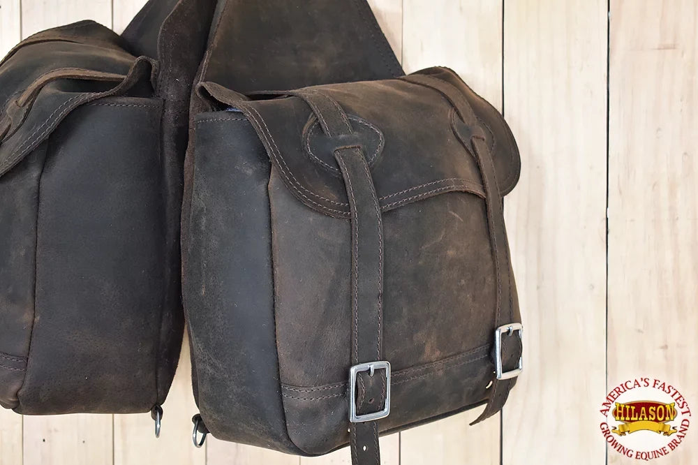 Saddle Leather Hilason For Trail Horse Bag??Leather 98HS Chap