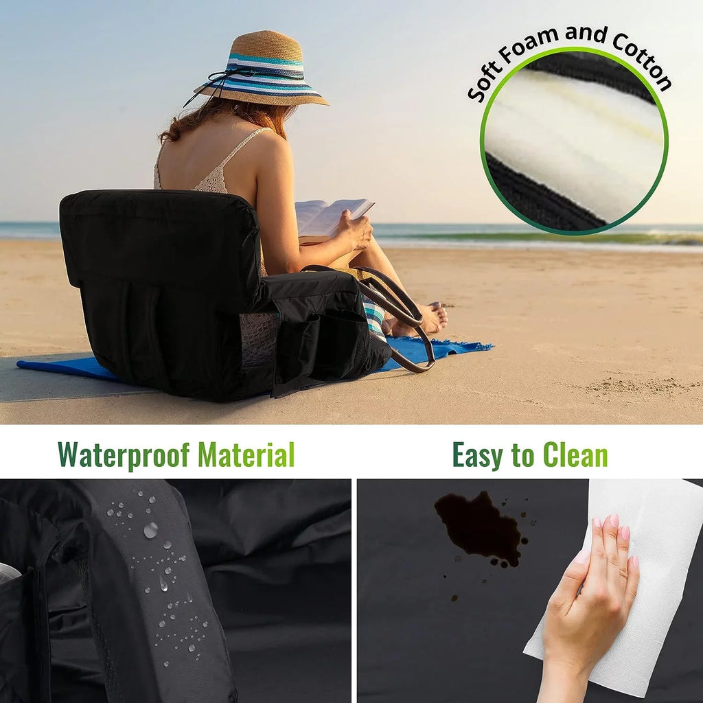 Picnic Bleachers Seat, Seating Events, Wide Waterproof, Thicker, Chair Sturdy Reclining Camping, for Extra and - Beaches, 25-Inch AiYCHEN Sporting for Stadium and