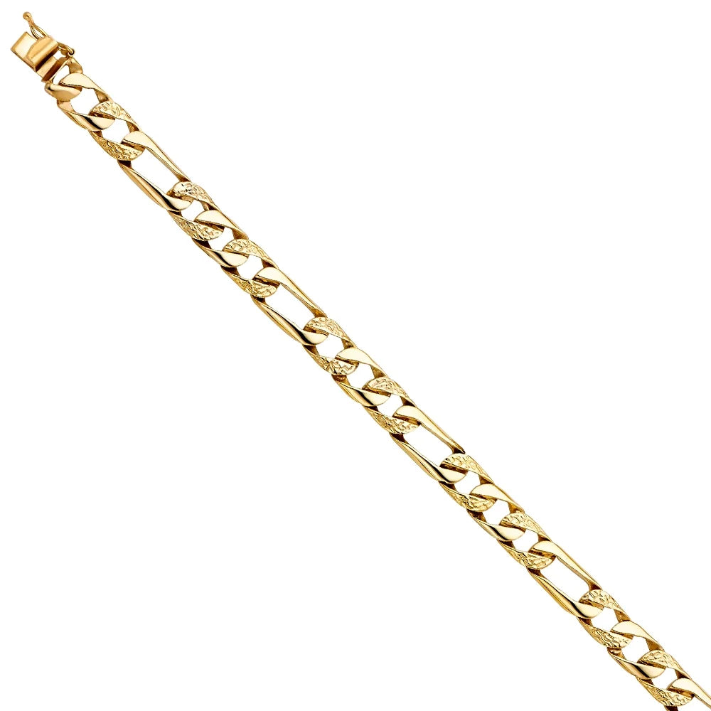 Gold Gift Men Link for - 14k | Yellow | Weight 8" and Elegant Women Nugget for Jewelry 15 | Men¡¯s Chain Figaro 14KY Gold Bracelet Bracelets