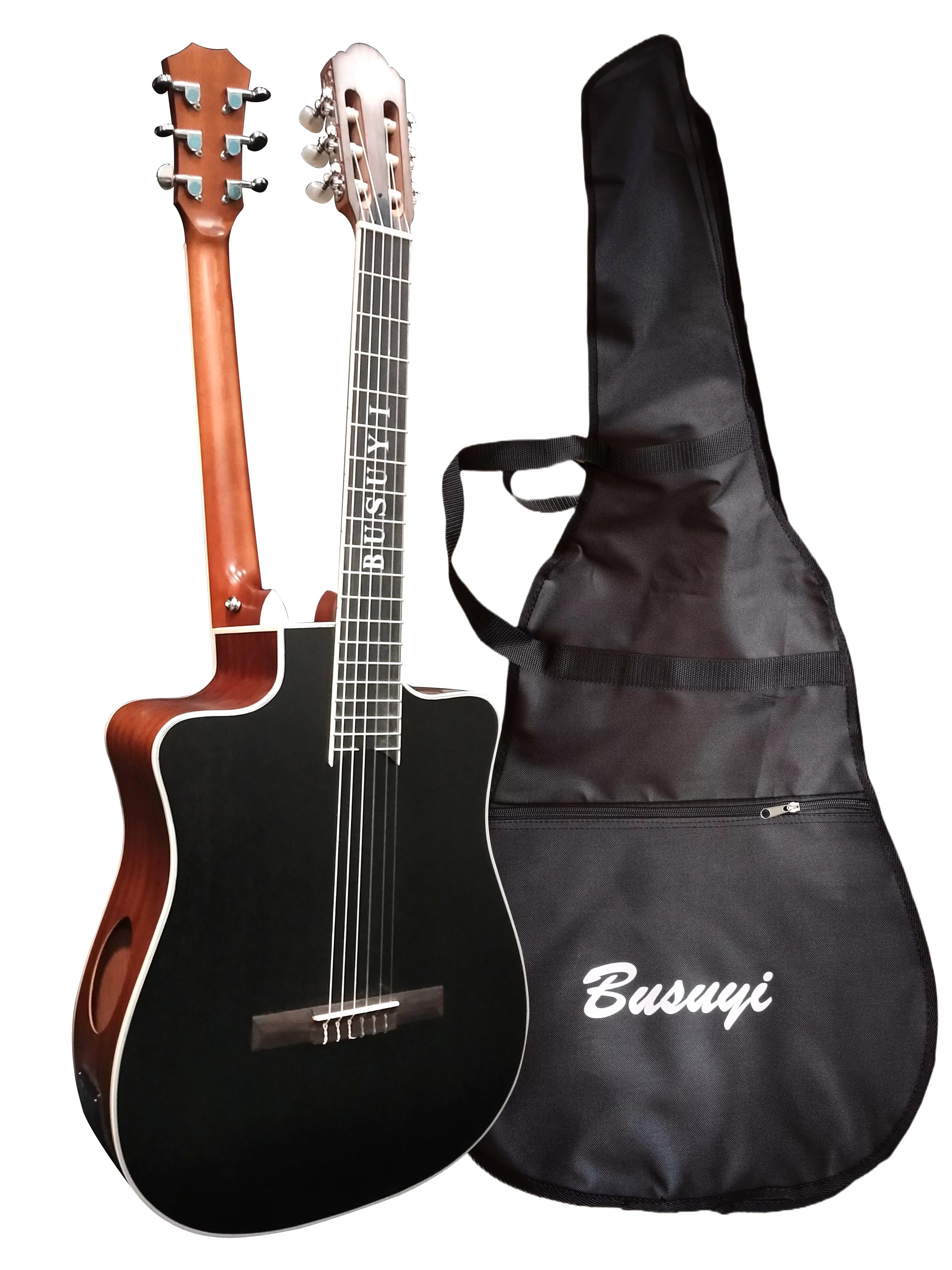 Acoustic Bag Neck, classical NPT Busuyi 2021 6 /6 Strings Strings Guitar + Double Double Sided