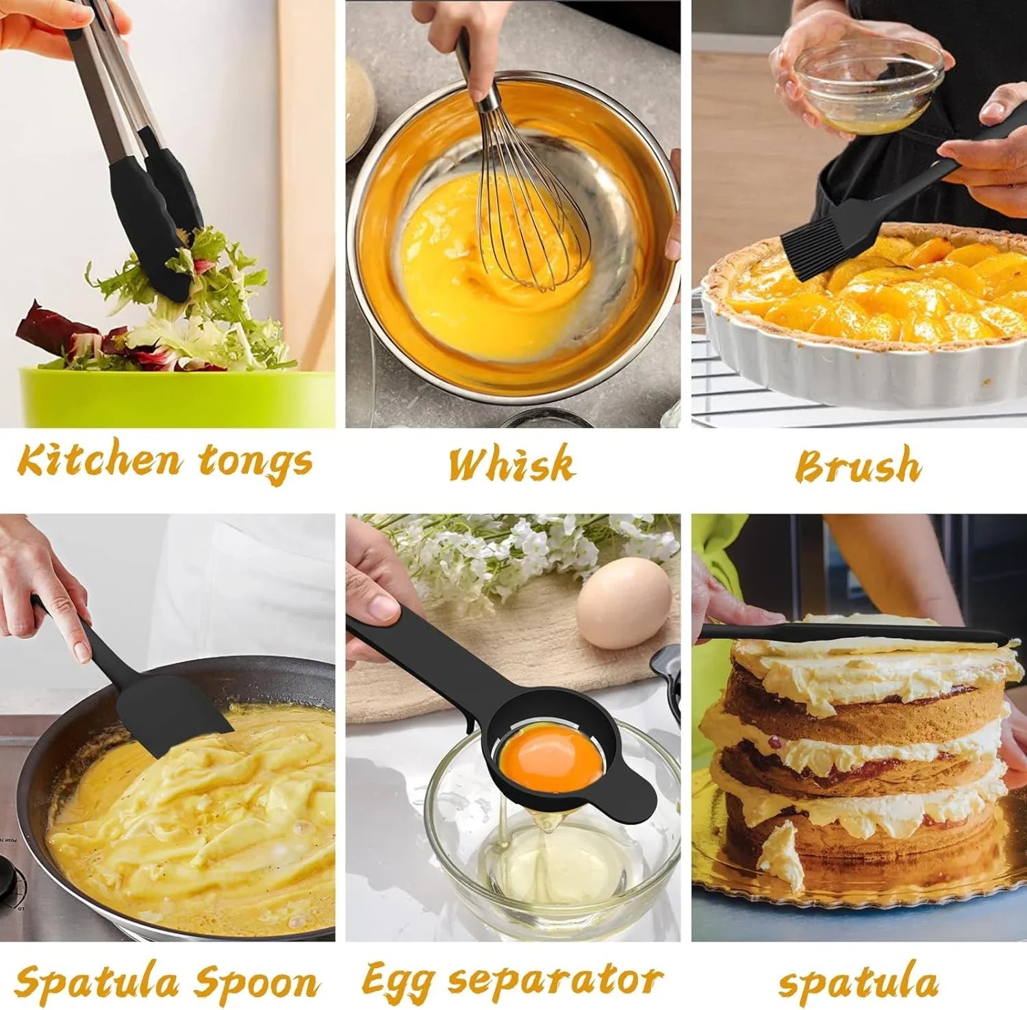 1,0.67QT Airtight Non-Slip AIKKIL 20 Metal Baking, Steel Stainless Silicone with Mixing, (Black) Bowls Lids, for 7, Mixing Bowls, Serving 3.5, Bottom, 2.0,1.5, piece Great 2.5, Size Nesting