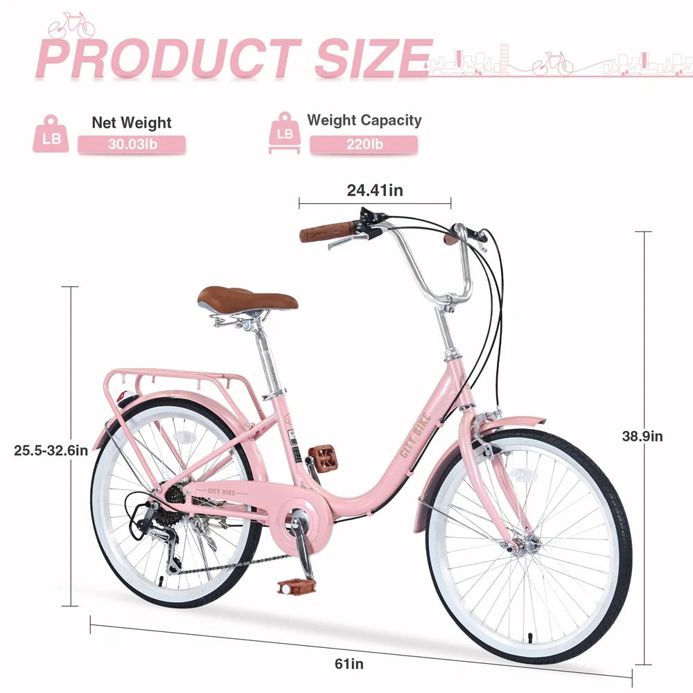 for Girls Inch Alloy jx 8+Years, Yone Bike Kids 22 Aluminium Shifter je Frame,7-speed and Ages derailleur,Pink Bicycle