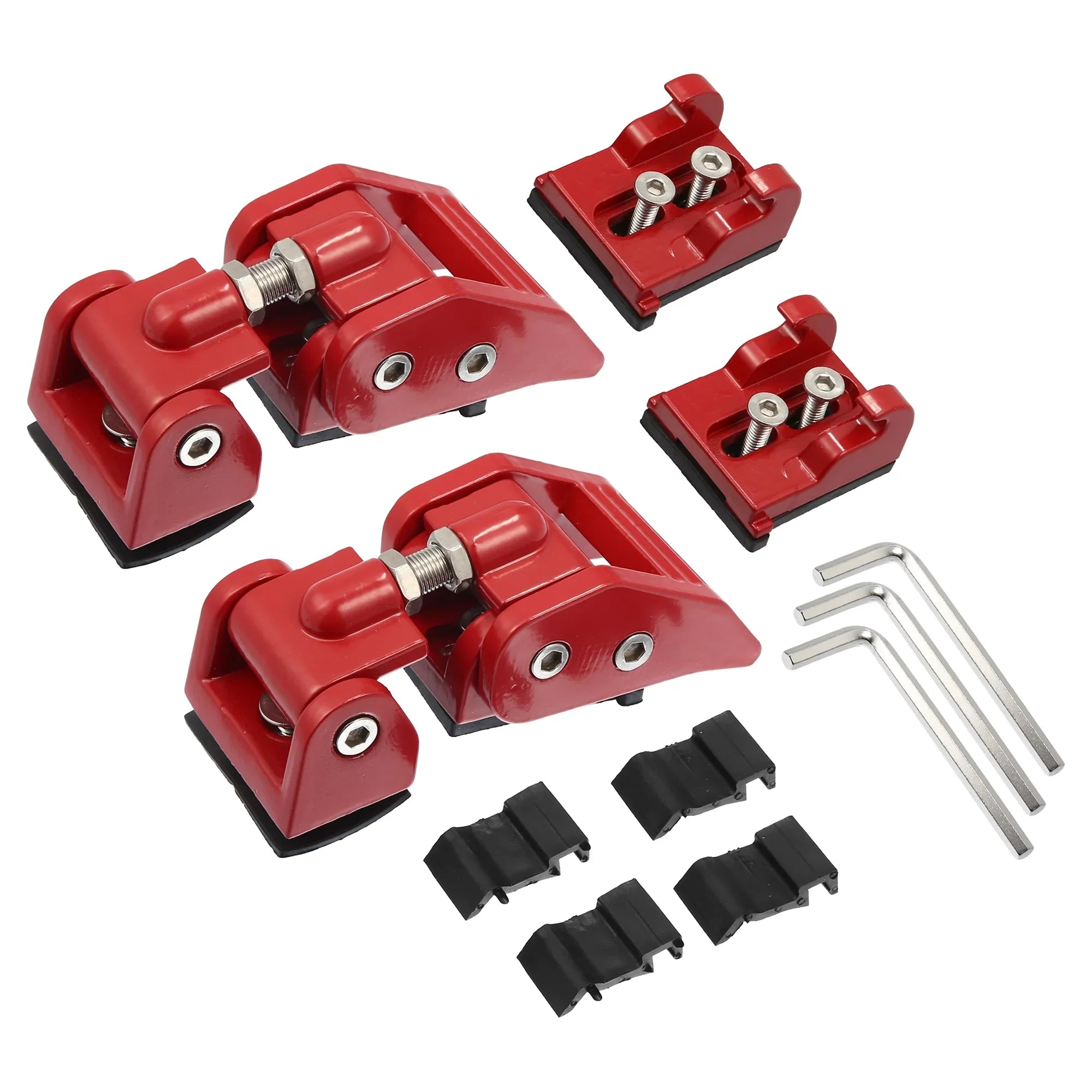 Hood Fit Pair Door Hood Door Catch JK Unique 2 & Front Locking Jeep Red Wrangler Bargains 1 for 4 Latches Unlimited