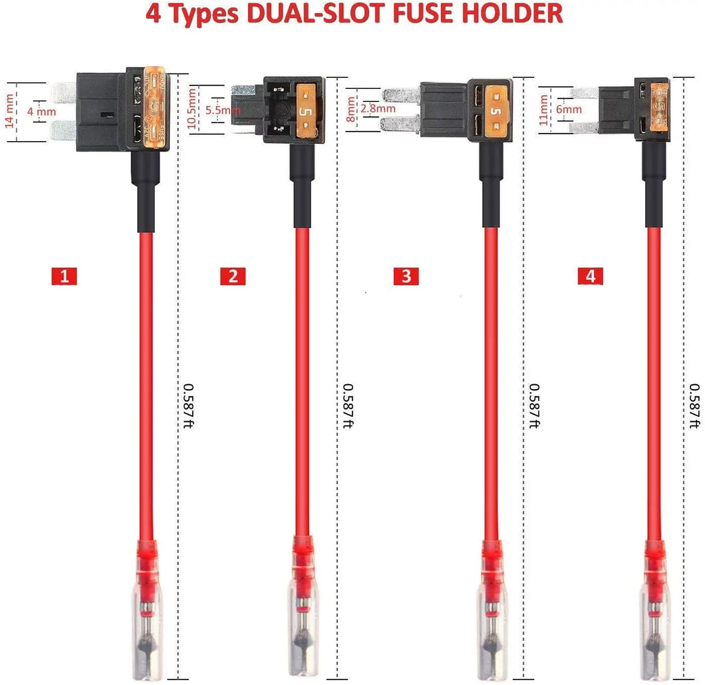 Mode Alternative Cams, Cable Dash Box,Gift Tap Fuse for Kit Cable,Impact Compatible Motion Supply Power Fuse Suitable from Hardwire 8 Cable£¨14.7 with Detection, Cams, and Parking ft£© Dash TWA-SH