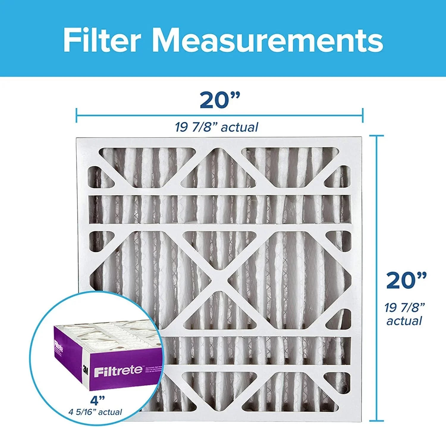 AC x 19.88 Dimensions Filtrete Lennox x Healthy 4.31 19.88 2-Pack, Honeywell 1550 Allergen Pleat, Air Fits Living Filter, Deep 12, Devices Exact 20x20x4 & Furnace MPR MERV Ultra