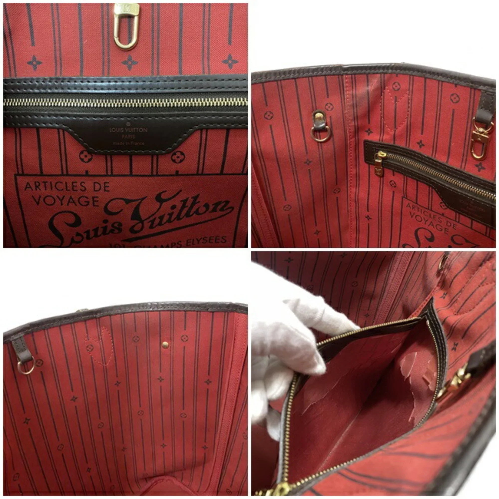 Tote Bag LOUIS MM Louis Brown Ebene Neverfull SP4039 Pre-Owned Damier Ladies Vuitton (Fair) N51105 VUITTON