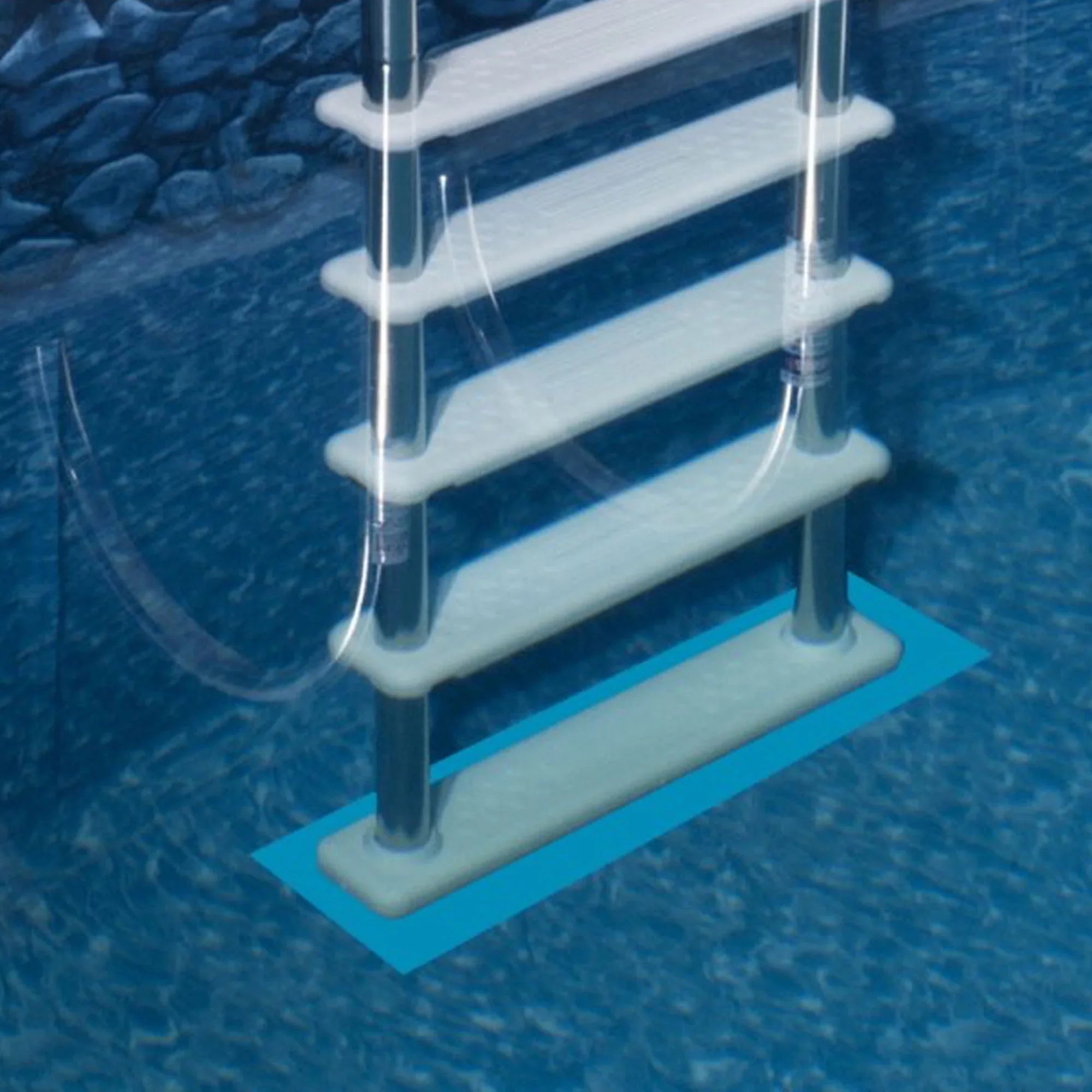 Protective Ladder Frame Mat Pool + 42-Inch Ground Ladder Pool Steel Intex Above