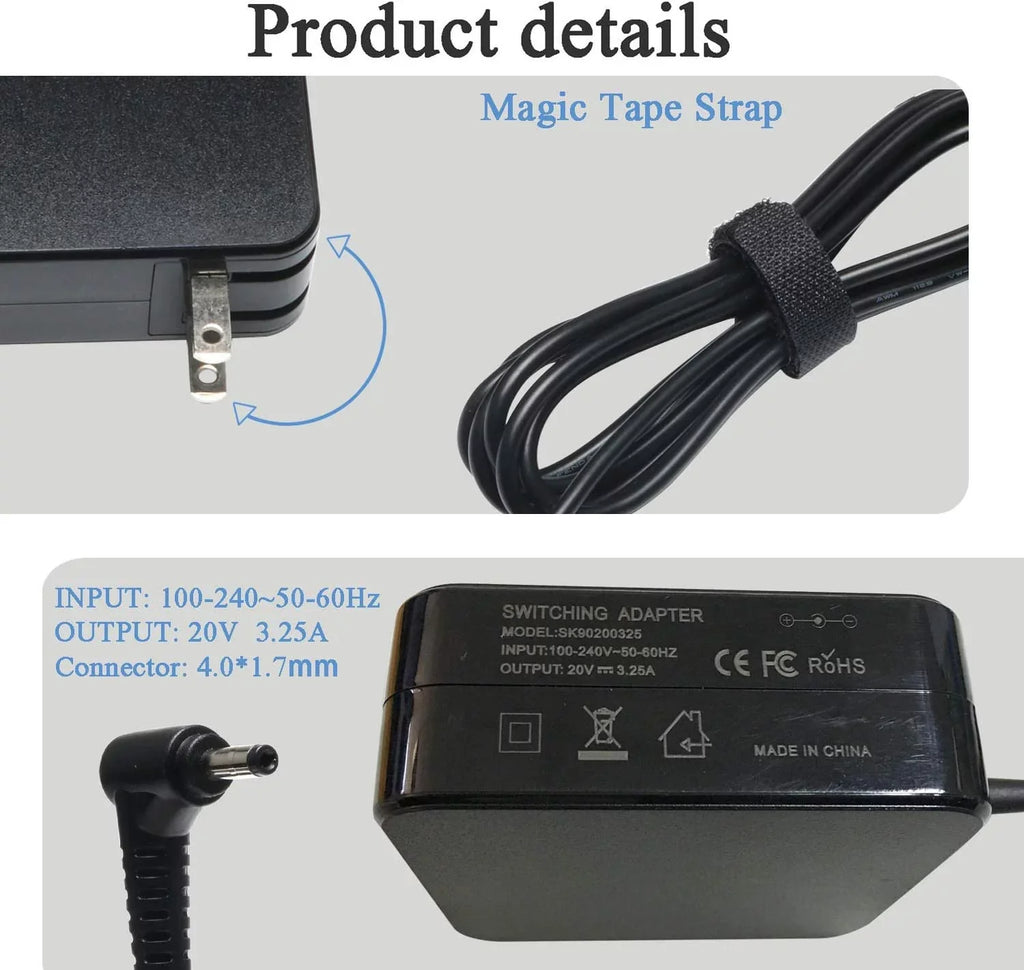 100s/YOGA 4 65W Laptops 710 110 Lenovo 710 for 100 510 Charger P/N: Adapter 710s 1480 510s IdeaPad 310 Ac 510/Flex 1580