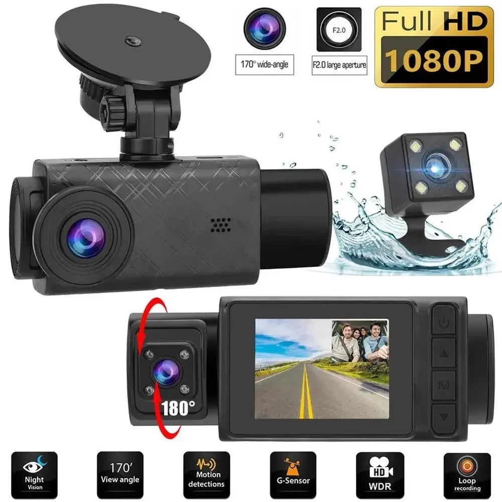 Nebublu Cam, Camcorder, Dash Cameras Auto Car Driving Safety 3 Recording Recorder Video