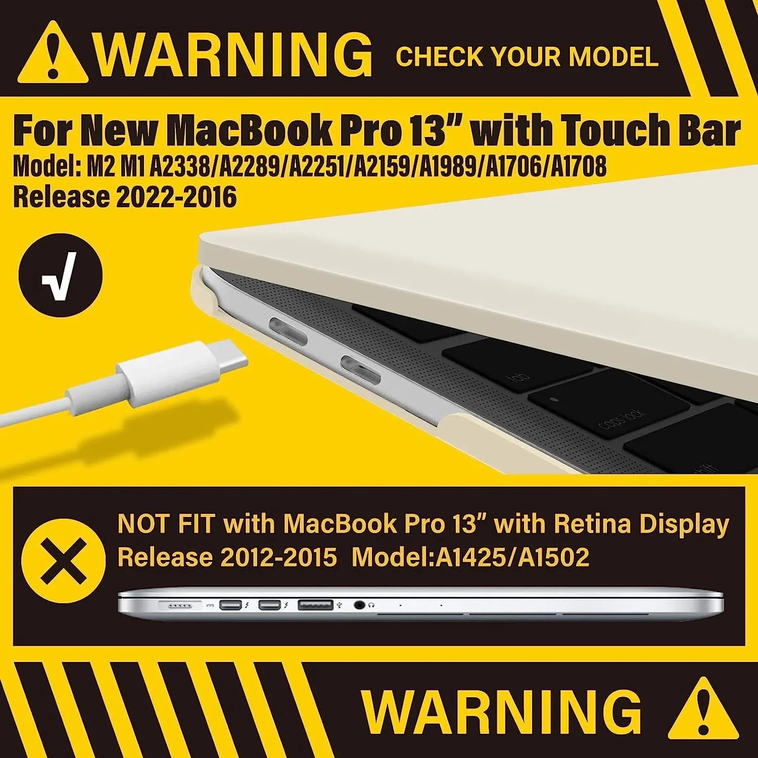 A1989 A1706 2022 A1708, 2021-2016 Inch with Pro 2023 MacBook Compatible IBENZER M2 Case 13 A2338 A2251 M1 A2289 A2159