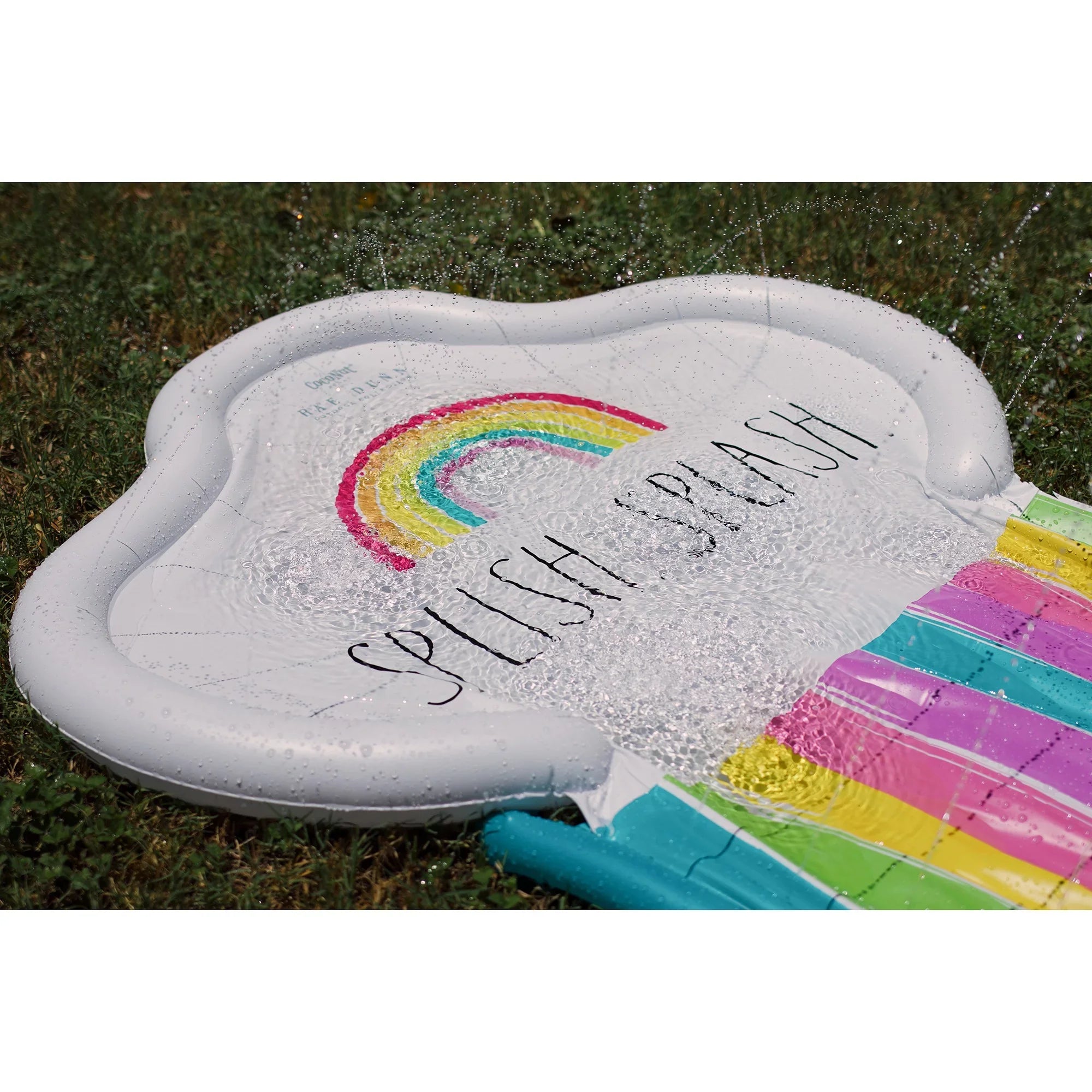 Foot Rae -16 Mat, 5+ & Float, CocoNut Sliding Sprinkler, Age Rainbow Dunn: Water Durable Slide Ride Slide Splash Splish