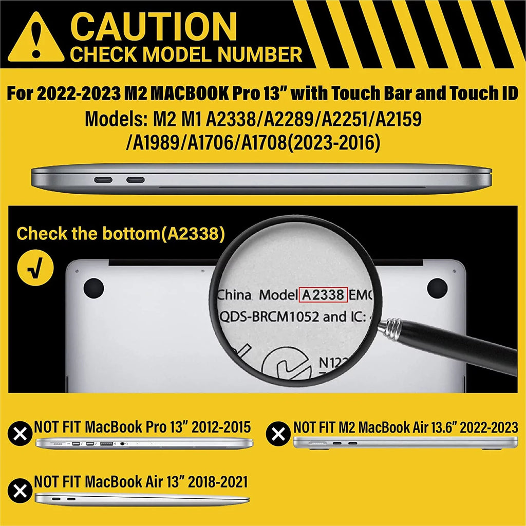 A1989 A1706 2022 A1708, 2021-2016 Inch with Pro 2023 MacBook Compatible IBENZER M2 Case 13 A2338 A2251 M1 A2289 A2159