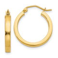 in Tube Yellow Gold 14k Earrings Real 2x3mm Hoop Rectangular