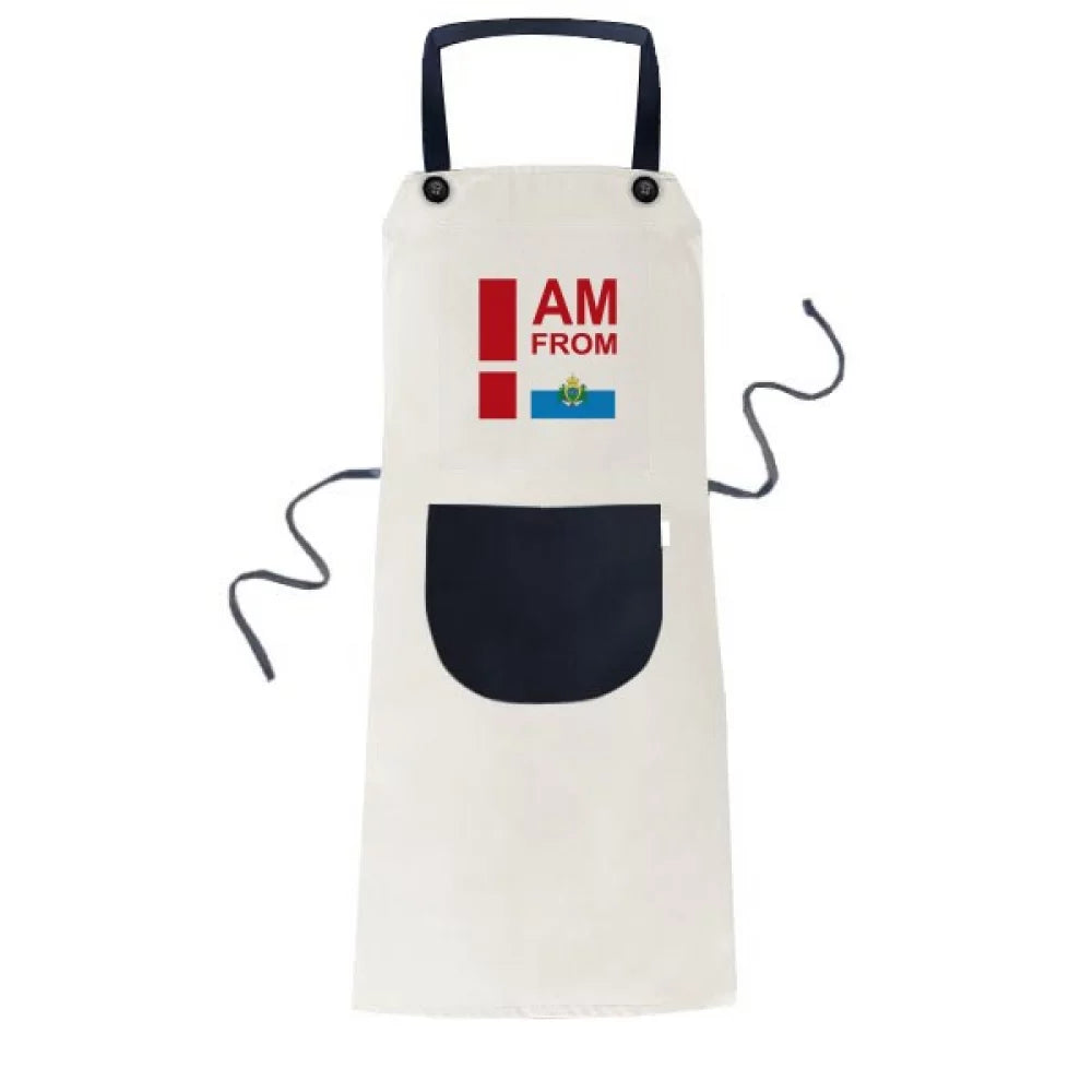 I Marino Kitchen Adjustable Bib Pinafore BBQ From Pocket Am Apron Cotton Deco Art Fashion Linen San