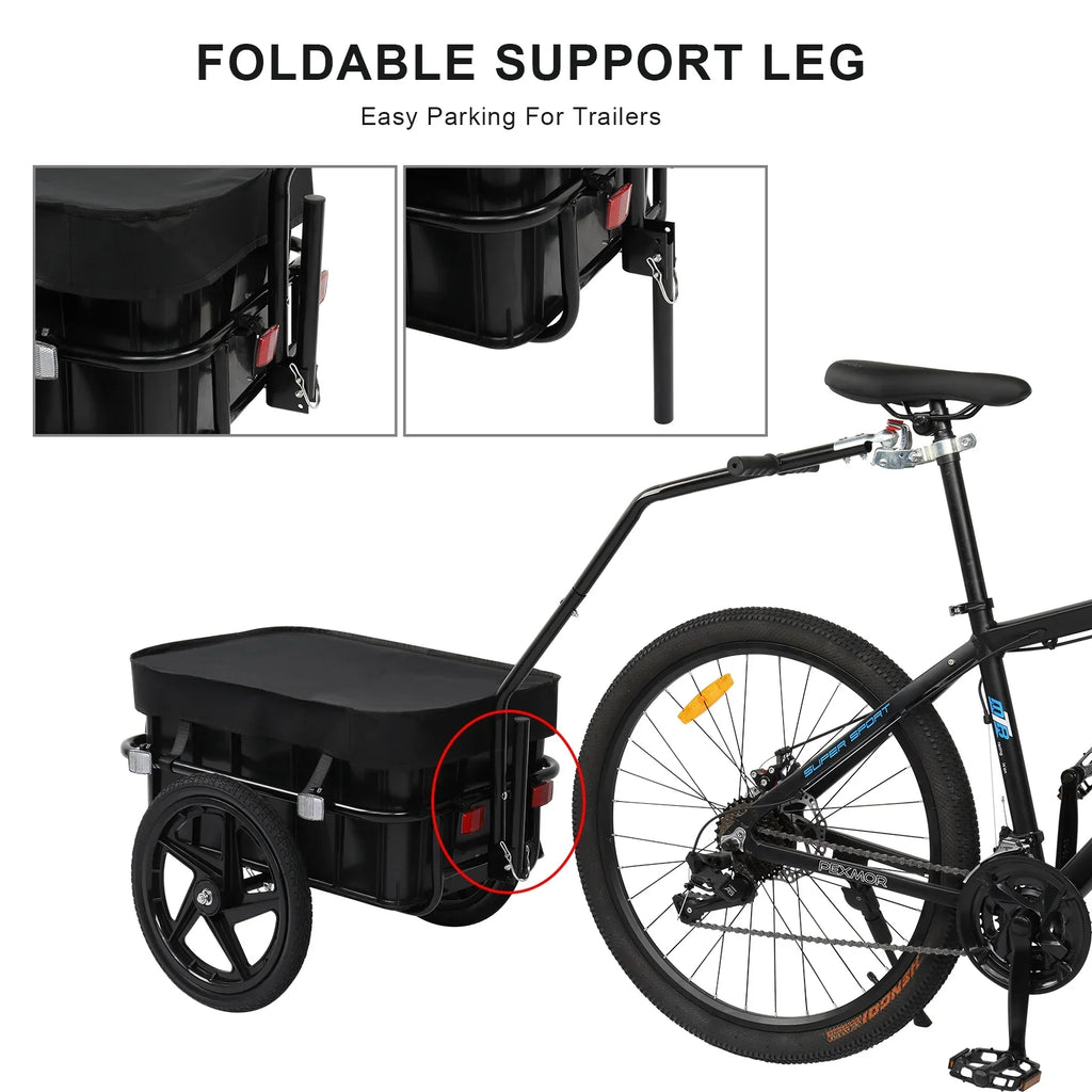 Coupler PEXMOR Trailer, Bicycle Cargo & Wagon Bike Waterproof Cover Trailer W/Universal