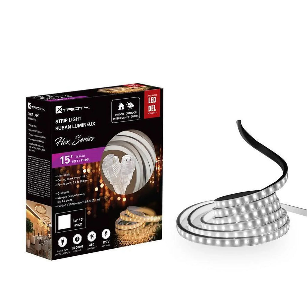 feet/8w-3'/120v/5000k/White flexible 15 Xtricity strip Indoor and led Outdoor