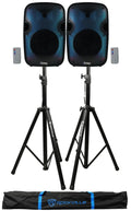 Party PLIT12 Pro Link+Stands Speakers+Wireless LED Bluetooth (2) 12" Technical