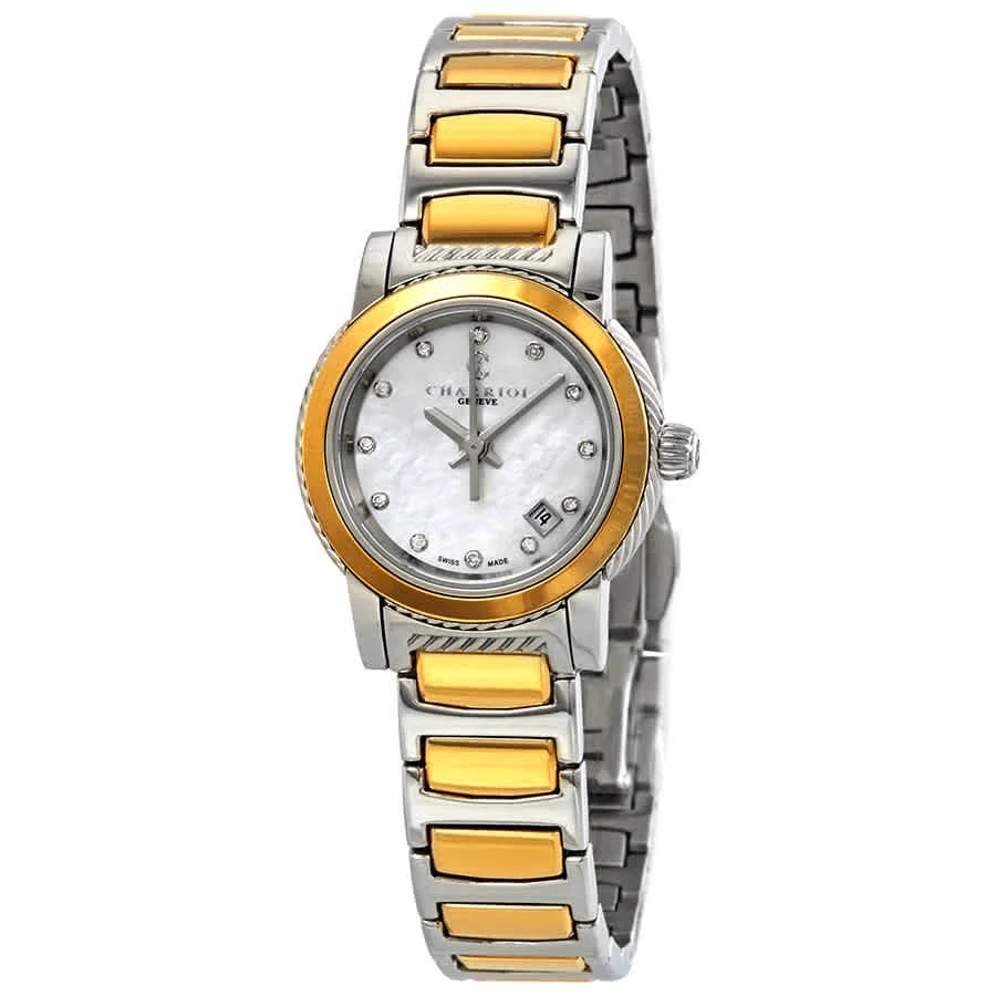 Mother Parisii P26SY2.911.001 Dial Two-Tone Ladies of Watch Pearl Diamond Charriol